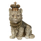 Løveunge med krone fremside 22x21x29 cm