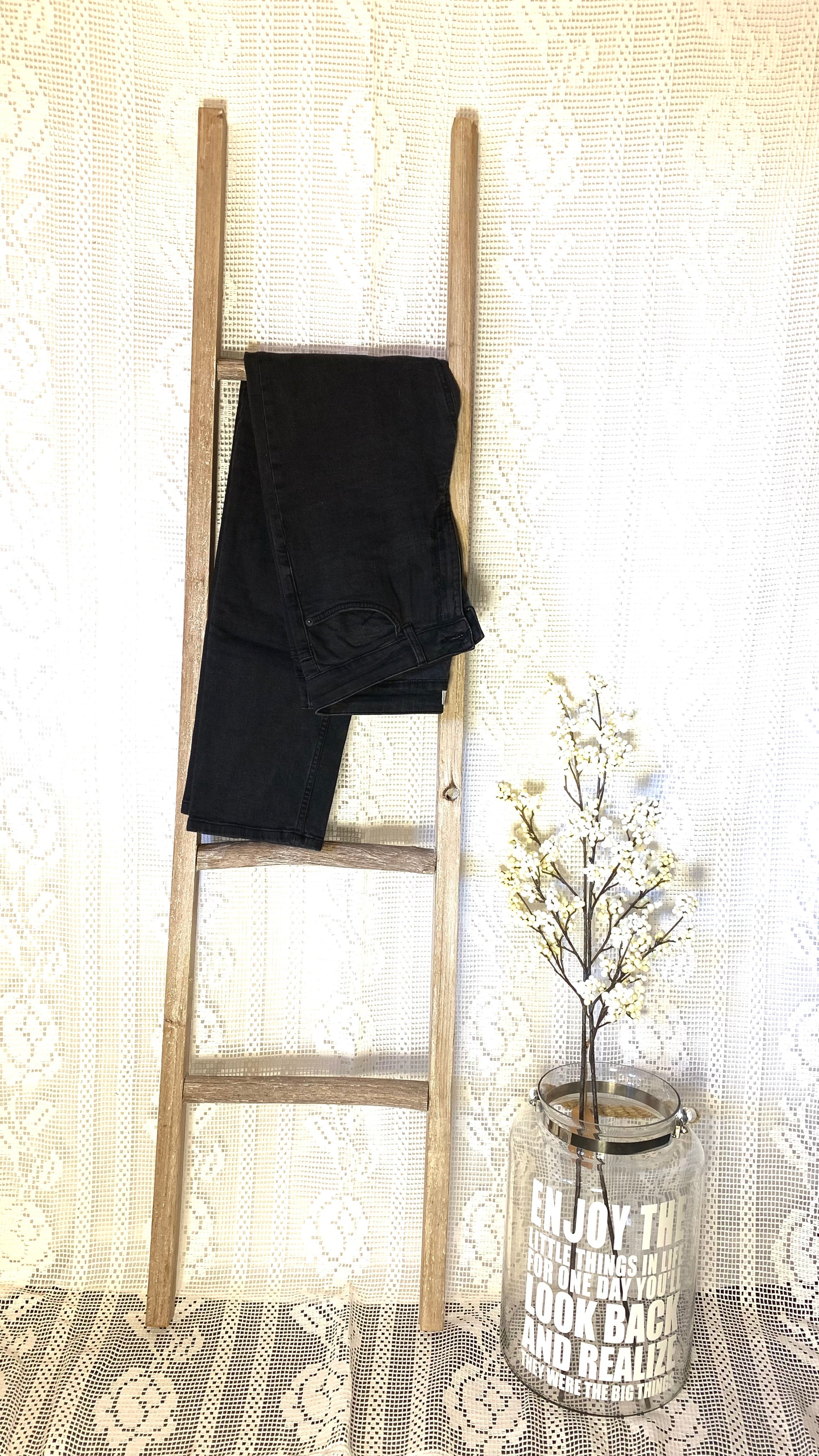 Lindex Jeans,svart str 38