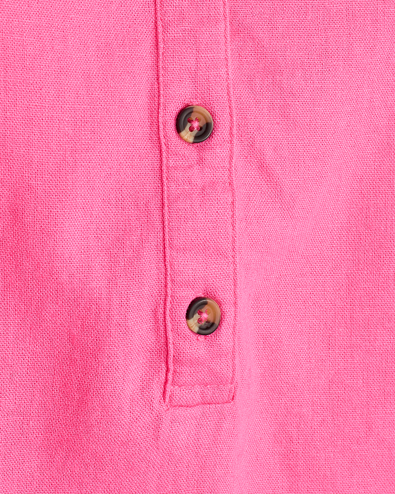 Lava skjorte med v-hals og oppbrett på ermene fra freequent i fargen Carmine rose
