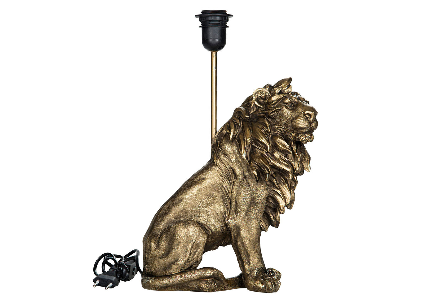 Alot løvelampe i gull 42 cm høy
